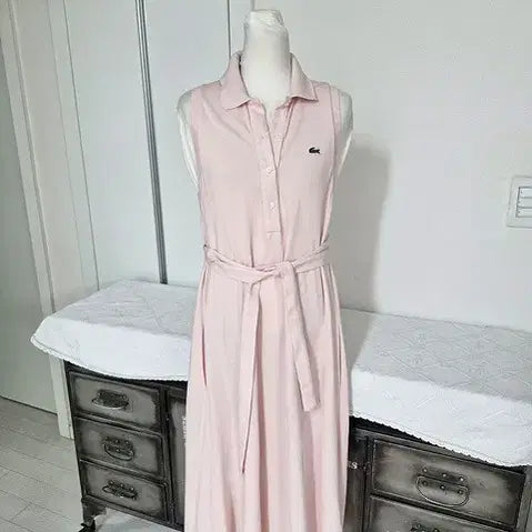 [BUNJANG] Lacoste Sleeveless Cotton Dress Pink / 새상품)라코스테 원피스