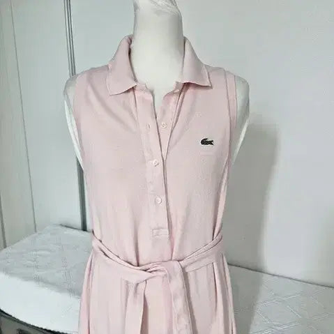 [BUNJANG] Lacoste Sleeveless Cotton Dress Pink / 새상품)라코스테 원피스