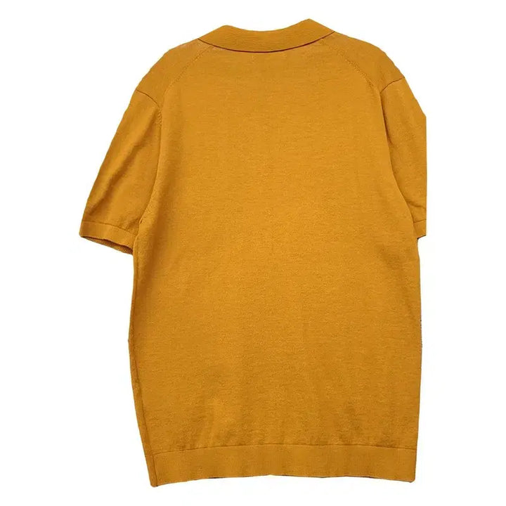 [BUNJANG] Project M Yellow Knit Short Sleeve Polo Shirt / 프로젝트 엠 옐로우 니트 반팔 카라티 95