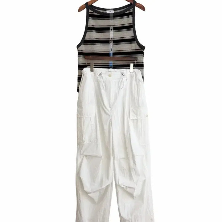 [BUNJANG] Vintage Stripe Sleeveless Top - Beige / 교신안함)스트라이프 빈티지 나시-베이지