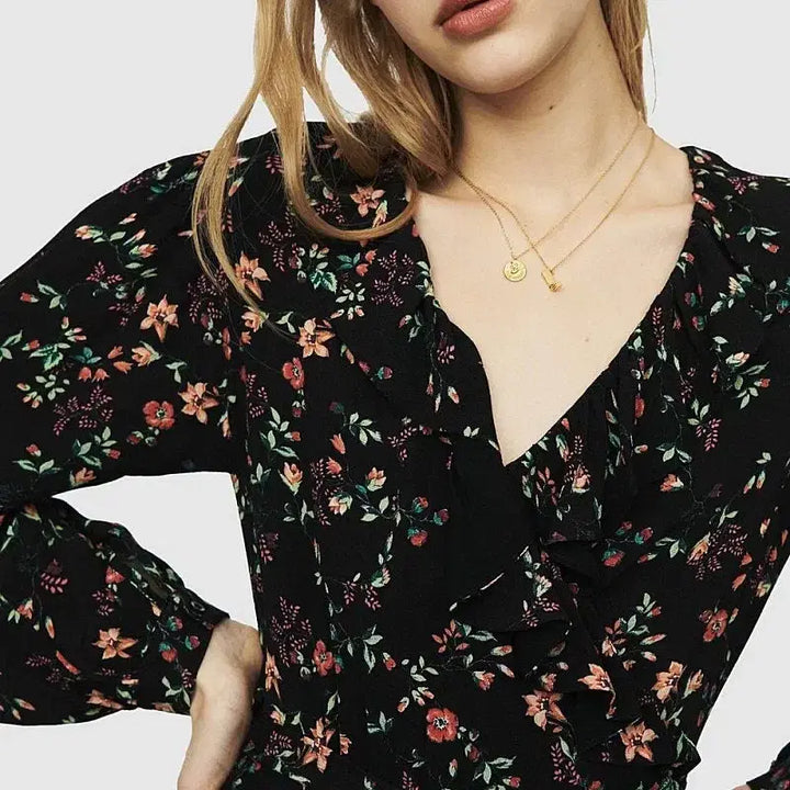 [BUNJANG] Maje Floral Wrap Dress / 마쥬  MAJE  플로랄 랩원피스