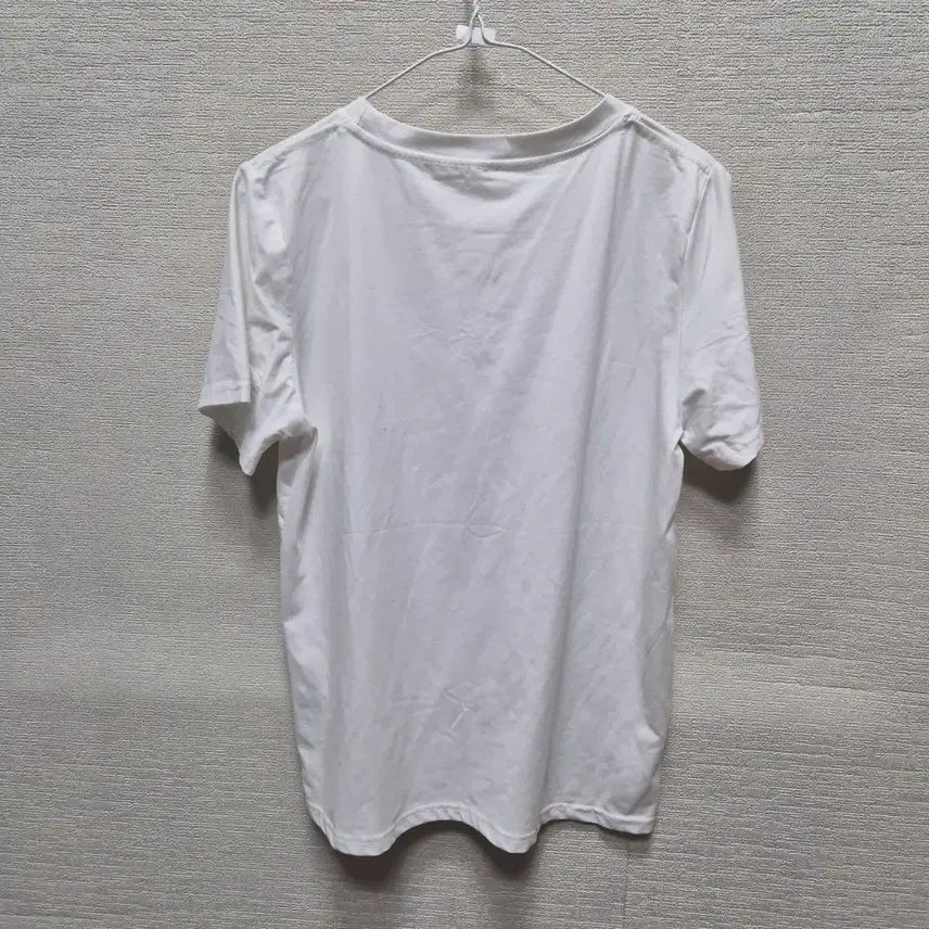 [BUNJANG] White Short Sleeve T-Shirt with Heart and Lettering Graphic / 아271 반팔 티셔츠