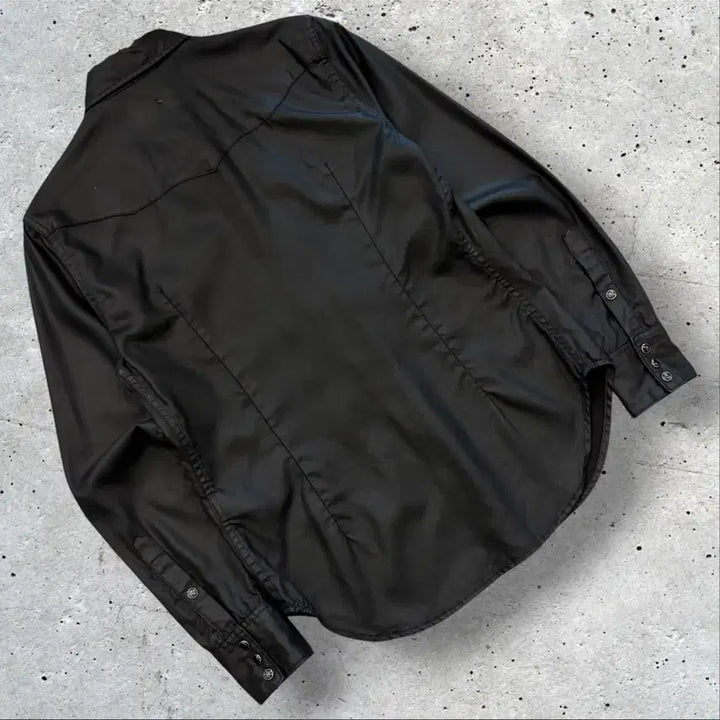 [BUNJANG] Polo Ralph Lauren Lyocell Two-Pocket Western Black Shirt / [S] 폴로 랄프로렌 리오셀 투포켓 웨스턴 블랙 셔츠