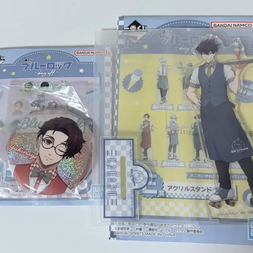 [BUNJANG] Blue Lock Day Off Kuji Acrylic Stand &amp; Can Badge Bundle Set / 블루록 데이오프 쿠지 상품 아크릴, 캔뱃지 일괄
