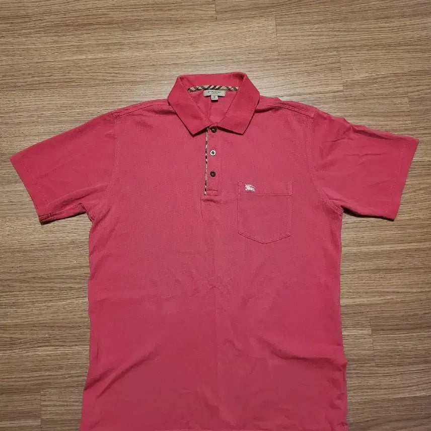 [BUNJANG] Burberry Pink Short Sleeve Polo Shirt / 버버리 핑크 반팔 카라티 폴로티