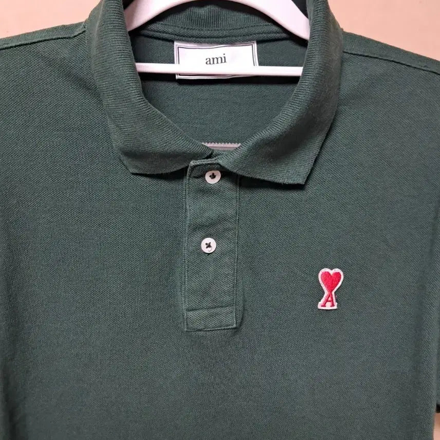 [SOLD OUT] 아미 하트 로고 카라티 그린 M(95)
