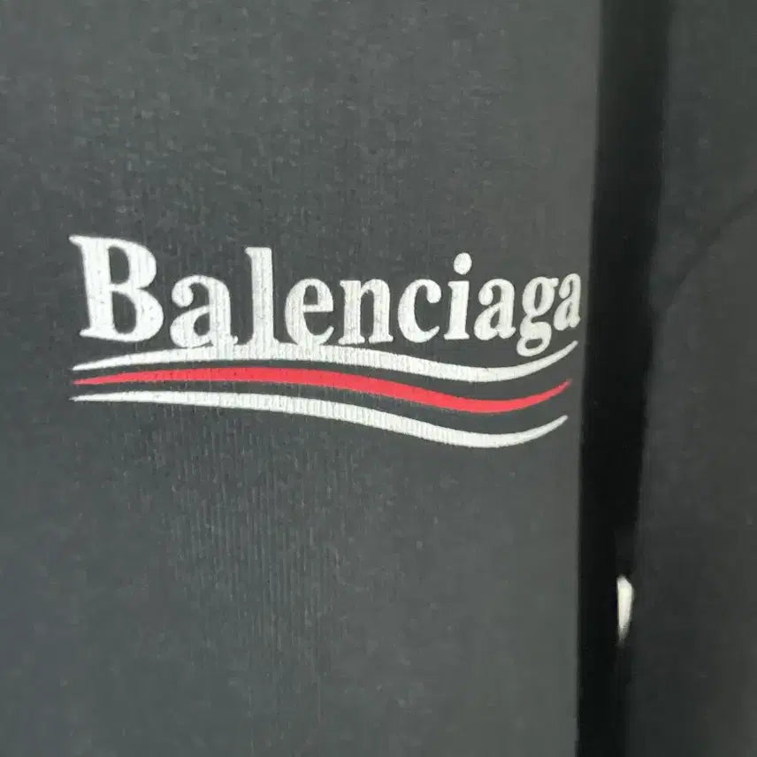 [BUNJANG] Balenciaga Political Wave Logo Sweatshirt Black L / [새상품급/L] 발렌시아가 폴리티컬 웨이브로고 맨투맨