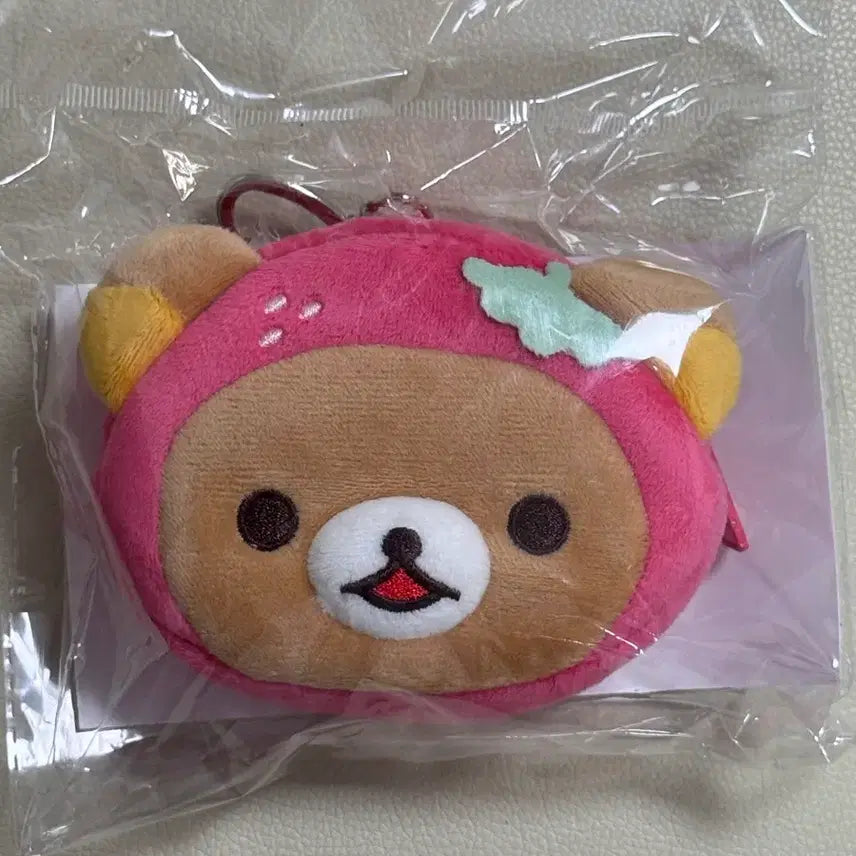[BUNJANG] Rilakkuma Ediya Strawberry Pouch Coin Purse Keyring / 리락쿠마 이디야 딸기 파우치 동전지갑 키링