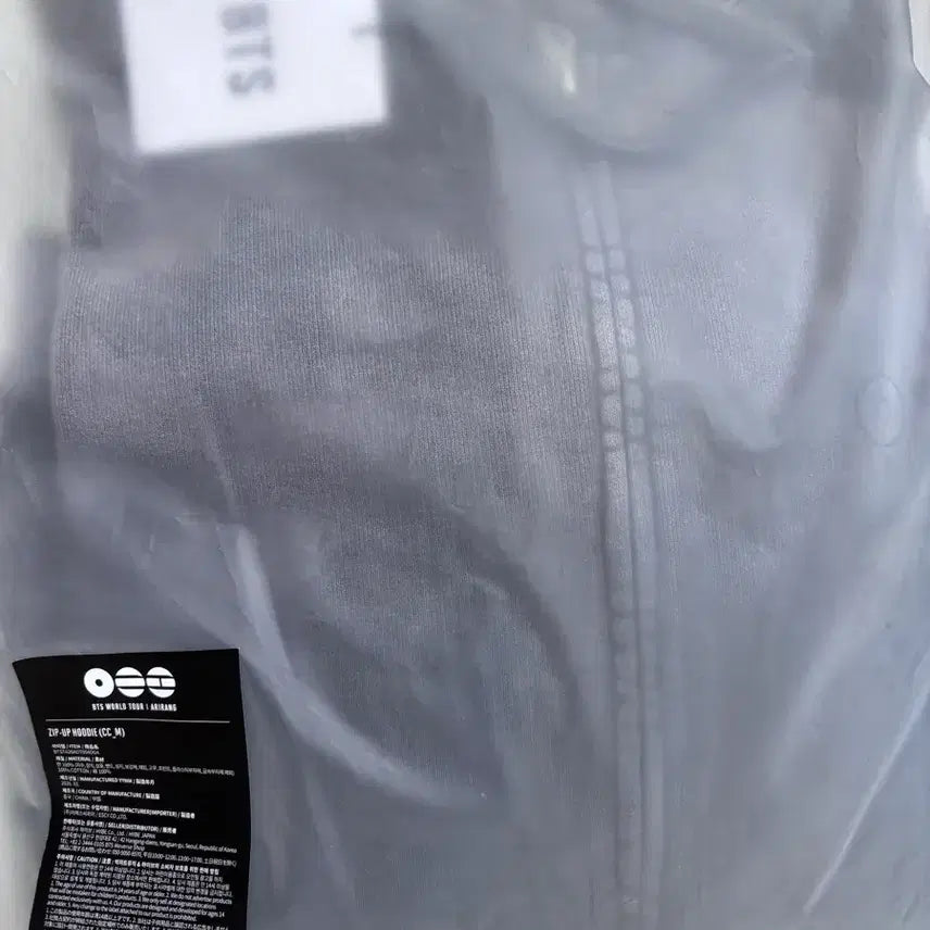 [BUNJANG] BTS Zip-Up Hoodie Charcoal / BTS 방탄소년단 집업 후디 짚업 후드 차콜 S M L