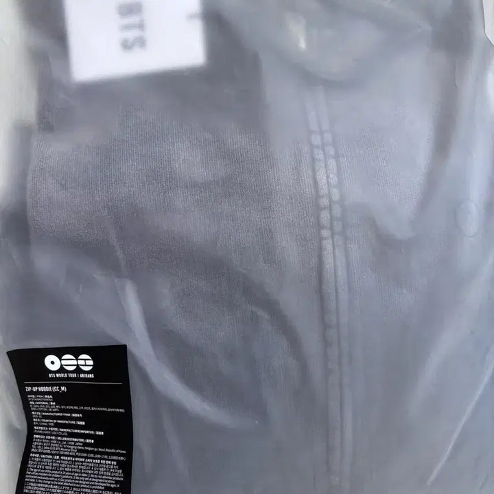 [BUNJANG] BTS Zip-Up Hoodie Charcoal / BTS 방탄소년단 집업 후디 짚업 후드 차콜 M L