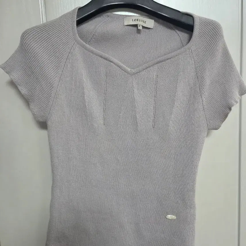 [BUNJANG] LEBEUGE String Slim Fit Knit Top (Grayish Purple) / 루에브르 스트링 슬림핏 스트링 니트탑 그레이시퍼플SK4MP747