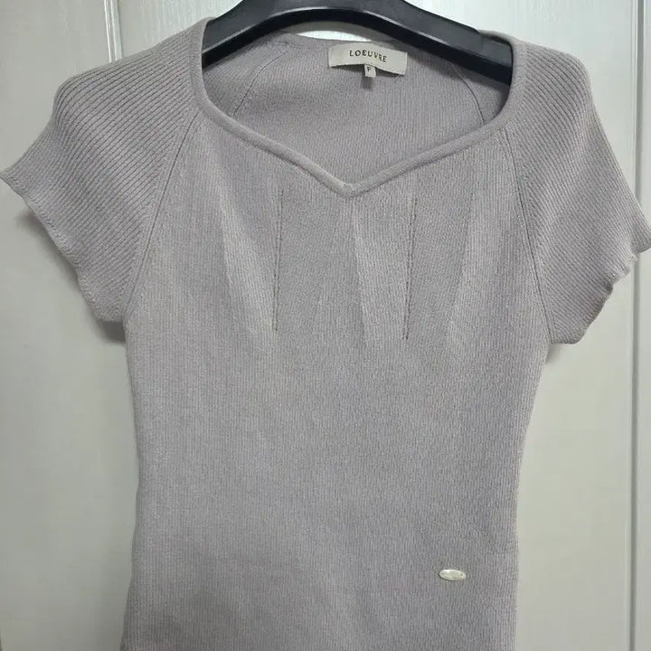 [BUNJANG] LEBEUGE String Slim Fit Knit Top (Grayish Purple) / 루에브르 스트링 슬림핏 스트링 니트탑 그레이시퍼플SK4MP747