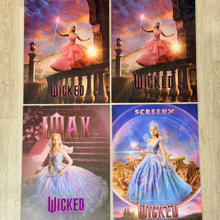 [BUNJANG] Wicked Glinda - Ariana Grande A3 Poster Set (4 Types) / <위키드> 글린다-아리아나 그란데 포스터 4종 모음 일괄