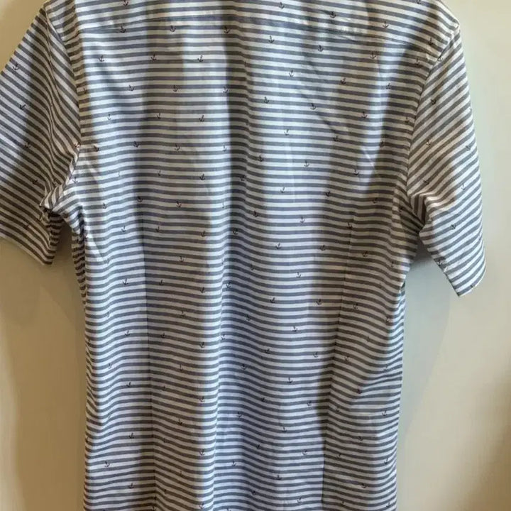 [BUNJANG] Renoma Anchor Pattern Slim Fit Short Sleeve Shirt / 새상품 레노마 앵커 패턴 슬림핏 반팔 셔츠 100