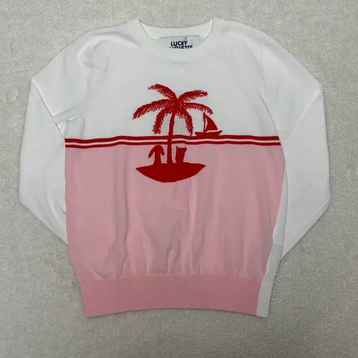 [BUNJANG] Lucky Chouette Palm Tree Knit Sweater / 럭키슈에뜨 야자수 니트
