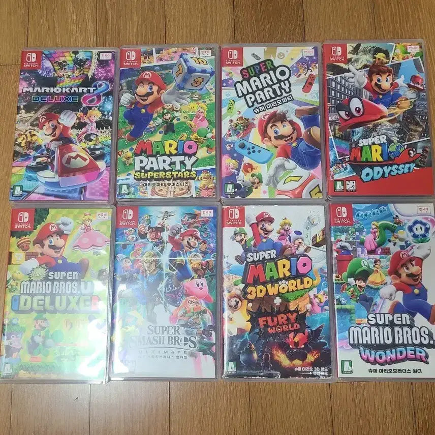 [BUNJANG] Nintendo Switch Mario Game Collection 4 Games / 닌텐도 스위치 마리오 게임칩 4종(카트,파티,오디세이,브로스)