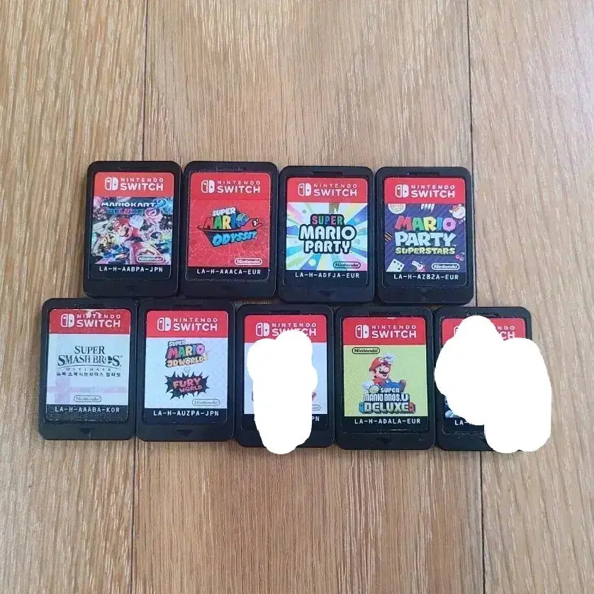 [BUNJANG] Nintendo Switch Mario Games (Set of 4) / 닌텐도 스위치 마리오 게임알칩 4종(카트,파티,오디세이,브로스)