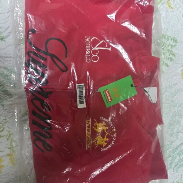 [BUNJANG] Supreme x La Martina x Jacob &amp; Co. Zip-Up Sweatshirt Red / 슈프림 x 라 마르티나 x 제이콥 앤 코 집업 스웨트셔츠 레드 - 26S