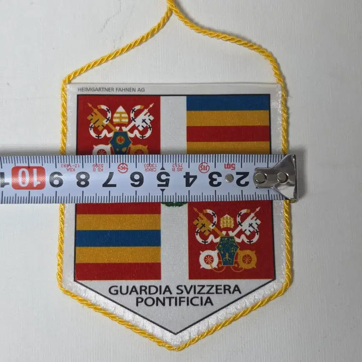 [BUNJANG] Antique Vatican City Papal Catholic Roman Banner with Swiss Guard Emblem / 앤틱 바티칸시티 교황청 가톨릭 로마 배너