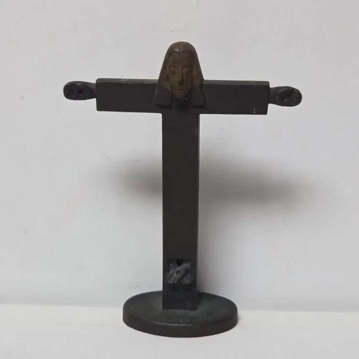 [BUNJANG] 1995 Brass Jesus Christ Crucifix / (일부 불우이웃돕기)1995년 황동 철  십자가 예수님 가톨릭 십자가