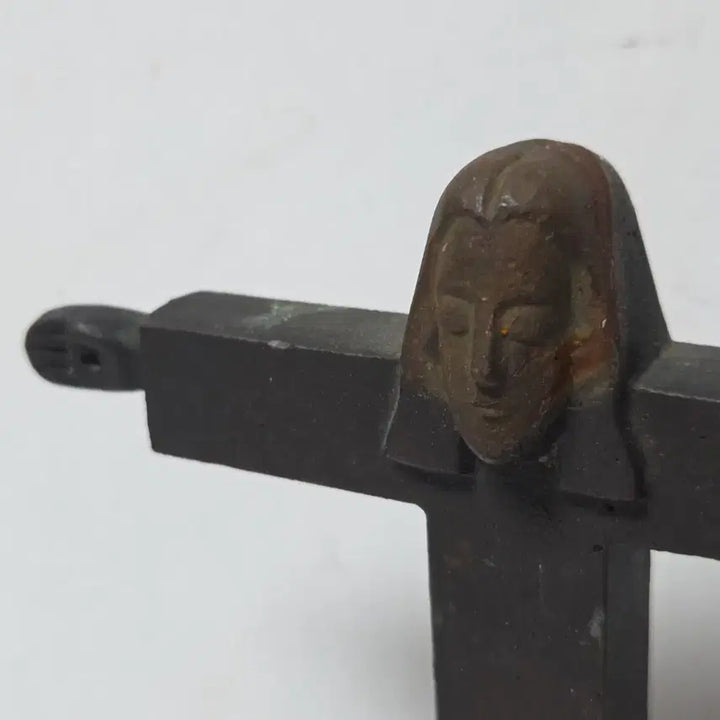 [BUNJANG] 1995 Brass Jesus Christ Crucifix / (일부 불우이웃돕기)1995년 황동 철  십자가 예수님 가톨릭 십자가