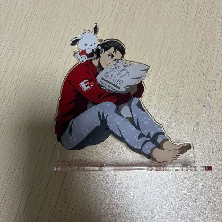 [BUNJANG] Attack on Titan Eren x Pochacco Collaboration Acrylic Stand (Unsealed, Unused) / (개봉.미사용) 진격의거인 에렌. 포차코 콜라보 아크릴스탠드