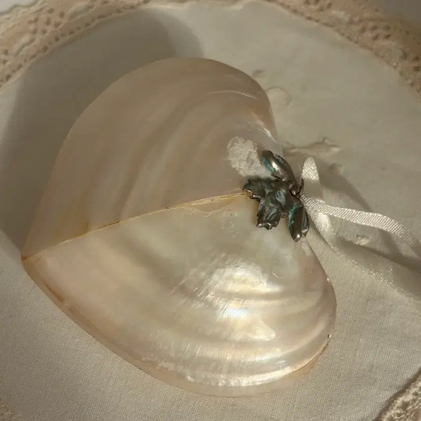[BUNJANG] Vintage Mother of Pearl Heart Ornament Shell Heart Wall Decor / 빈티지 자개 하트 오너먼트 쉘하트 장식 월데코