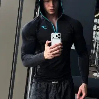 [BUNJANG] Gymshark Onyx V5 Hoodie Blue (M) / 짐샤크 오닉스 v5후드 블루 m사이즈