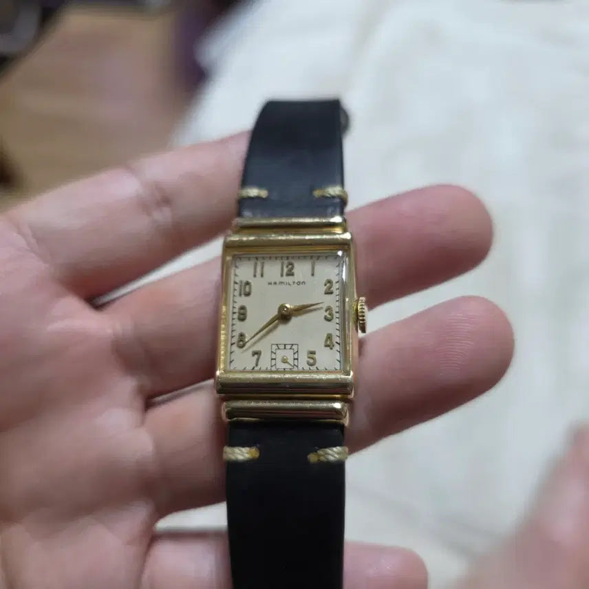 [BUNJANG] Hamilton 14k Gold Filled Square Vintage Manual Wind Watch / 해밀턴 사각금장 빈티지 수동 시계