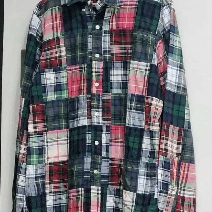 [BUNJANG] Polo Ralph Lauren Check Patchwork Madras Shirt / 100/ 폴로 랄프로렌 체크 패치워크 마드라스 셔츠