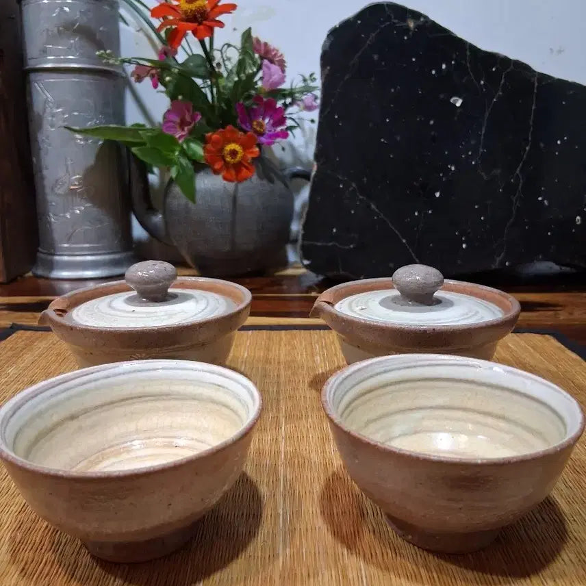 [BUNJANG] Jangjakgama Ido Momiji Gaiwan and Teacup Set (2 Sets) / 개완 장작가마 이도유 모미지 2점