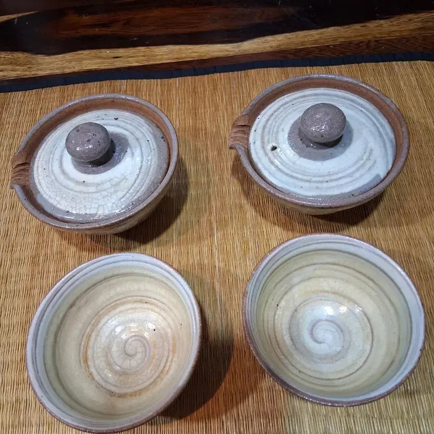 [BUNJANG] Jangjakgama Ido Momiji Gaiwan and Teacup Set (2 Sets) / 개완 장작가마 이도유 모미지 2점
