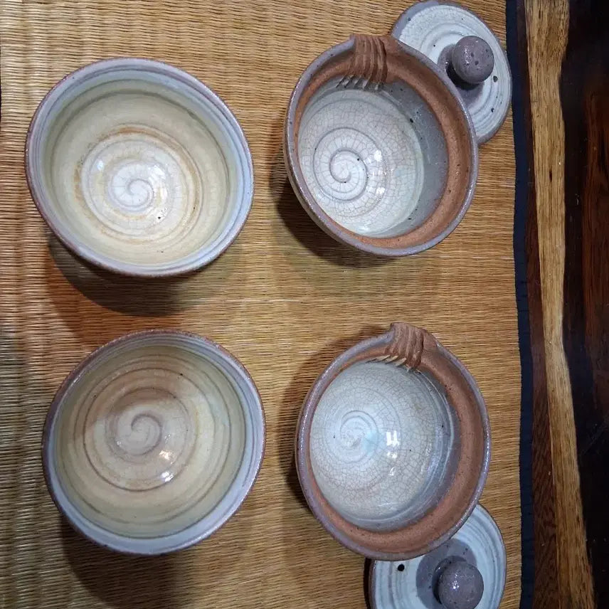 [BUNJANG] Jangjakgama Ido Momiji Gaiwan and Teacup Set (2 Sets) / 개완 장작가마 이도유 모미지 2점