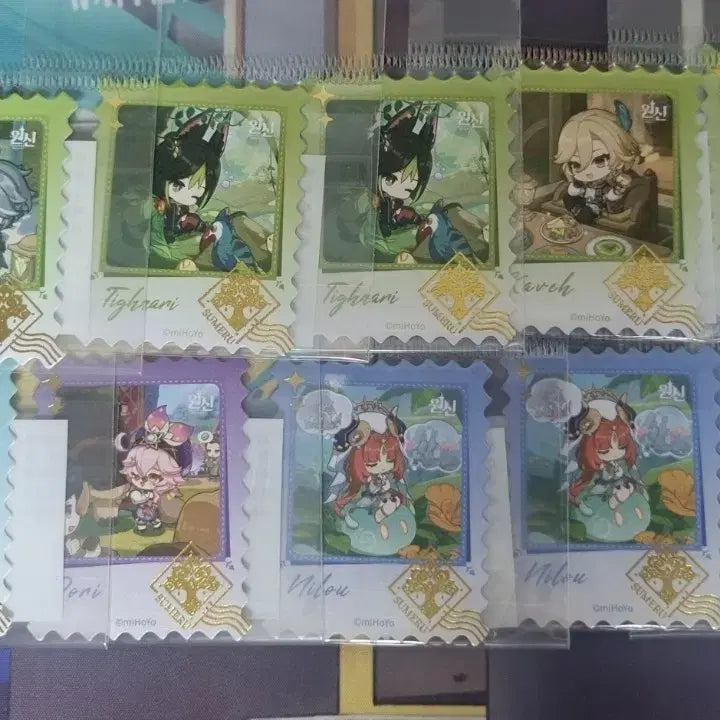 [BUNJANG] Genshin Impact Sumeru Mini Stamp Set (10pcs, Bundle Set) / 원신 pc라운지 수메르 미니우표 10장 일괄판매