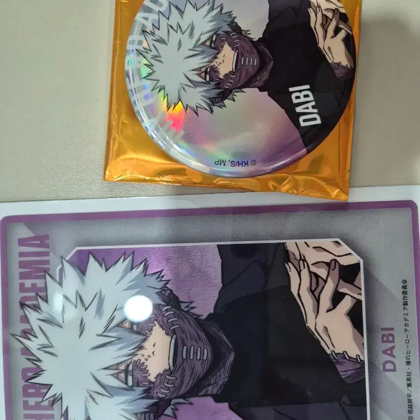 [BUNJANG] My Hero Academia Dabi Can Badge &amp; Clear Card Set / 히로아카 나히아 베이스야드 다비 캔뱃지 클리어카드
