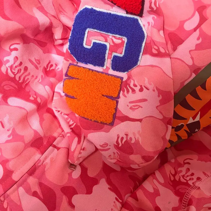 [BUNJANG] BAPE Pink Hoodie Zip-up / 베이프 핑크 후드집업