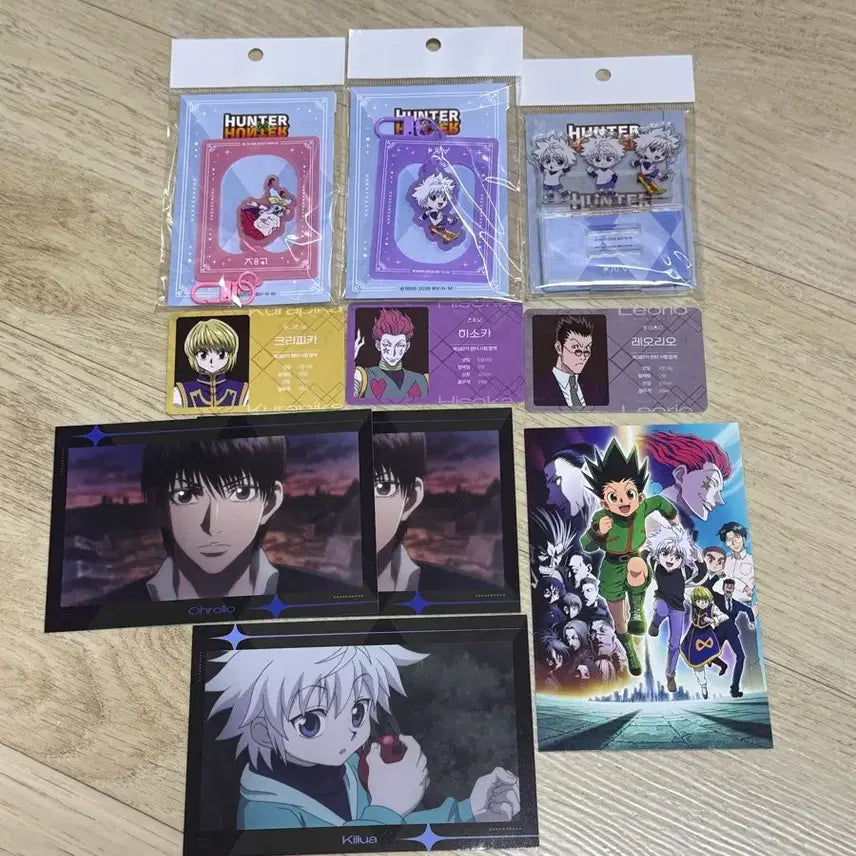 [BUNJANG] Hunter x Hunter Animate Pop-up Acrylic Stand &amp; Keyring Bundle / 헌터헌터 애니메이트 팝업 굿즈 키르아 아크릴 스탠드 히소카 키링 일괄