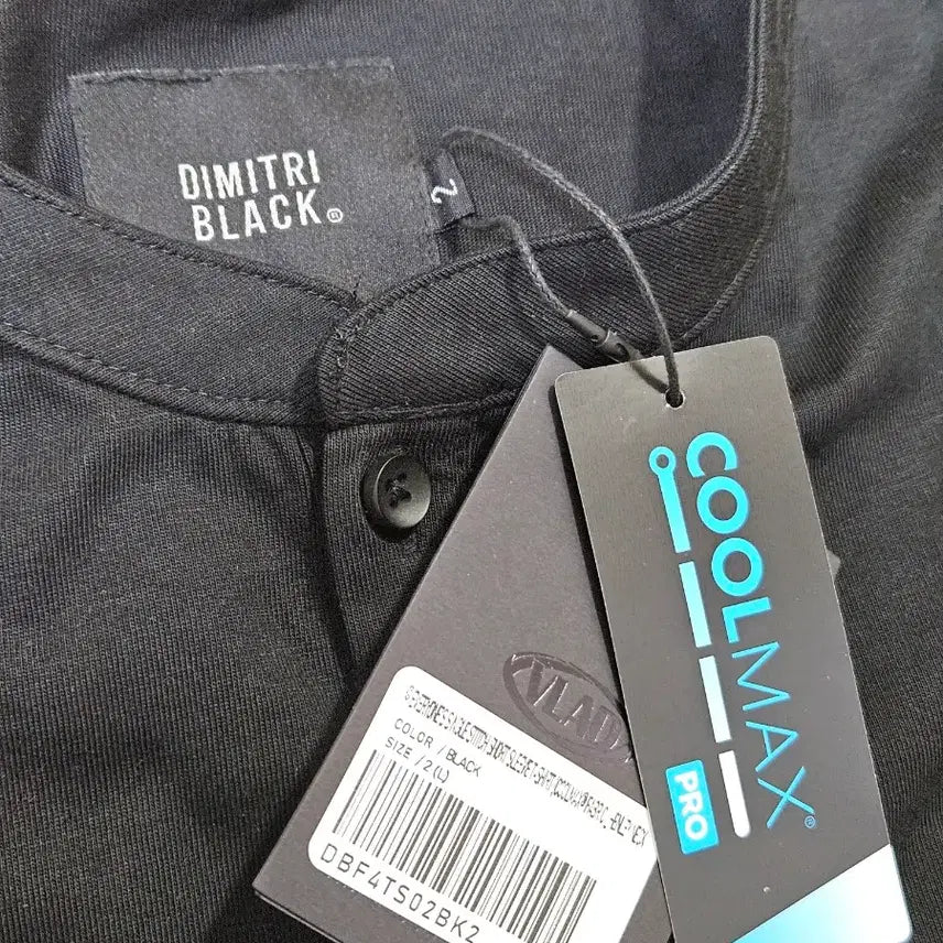 [BUNJANG] Musinsa Dimitri Black Hydrogen Seam Half Sleeve T-Shirt Henry Neck Black L / 무신사 디미트리블랙 수소봉제반팔티셔츠 헨리넥 블랙L