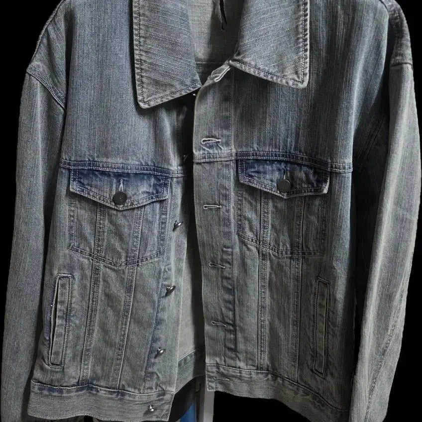 [BUNJANG] Noir Oversized Crop Denim Jacket (Blue) / 노이어 오버핏 크롭 데님 자켓 (블루) 48