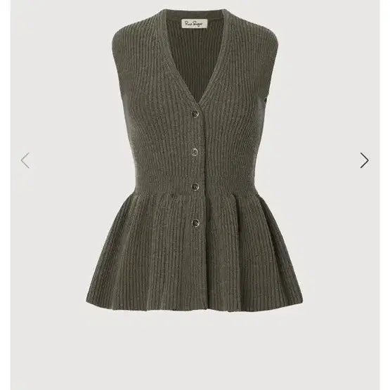 [BUNJANG] Low Sugar Dana Jung Peplum Knit Vest / 로우슈가 정다나님 페플럼 니트 베스트