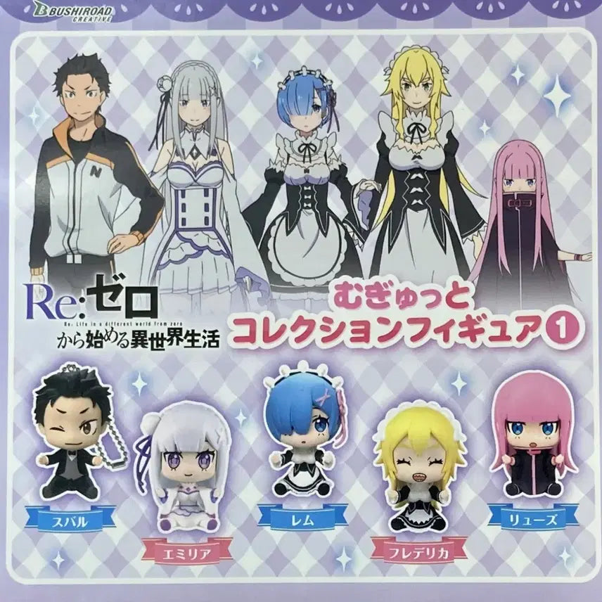 [BUNJANG] Re:Zero Starting Life in Another World Kyugyutto Collection Figures Set / Re:제로부터 시작하는 이세계 생활 리제로 규귯토 컬렉션 피규어 5종