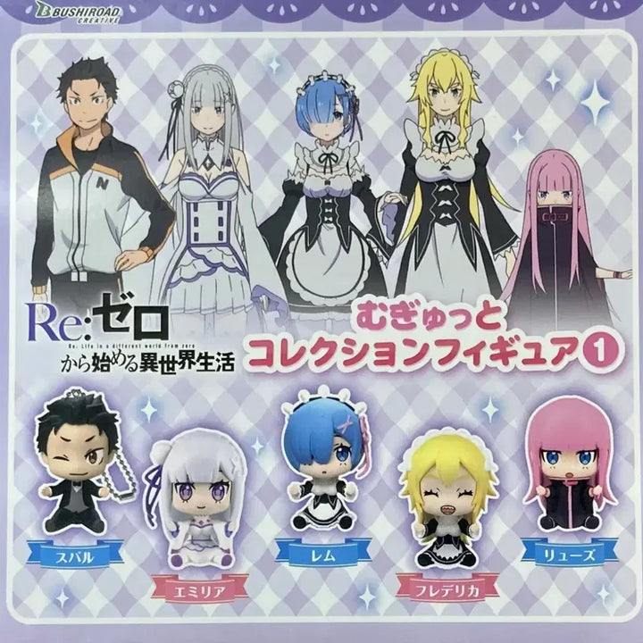[BUNJANG] Re:Zero Starting Life in Another World Kyugyutto Collection Figures Set / Re:제로부터 시작하는 이세계 생활 리제로 규귯토 컬렉션 피규어 5종