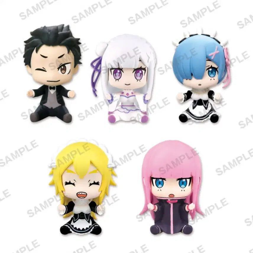 [BUNJANG] Re:Zero Starting Life in Another World Kyugyutto Collection Figures Set / Re:제로부터 시작하는 이세계 생활 리제로 규귯토 컬렉션 피규어 5종