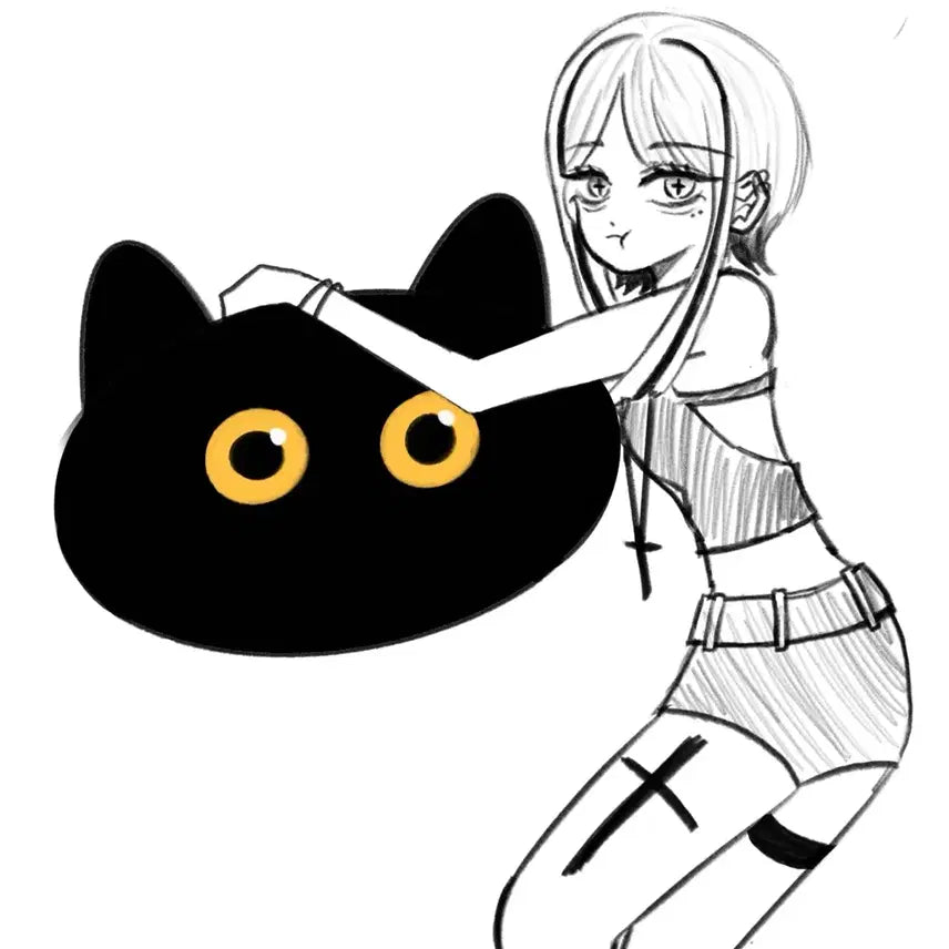 [BUNJANG] Sketch Style Black and White Character Commission / 낙서퀄 흑백 커미션