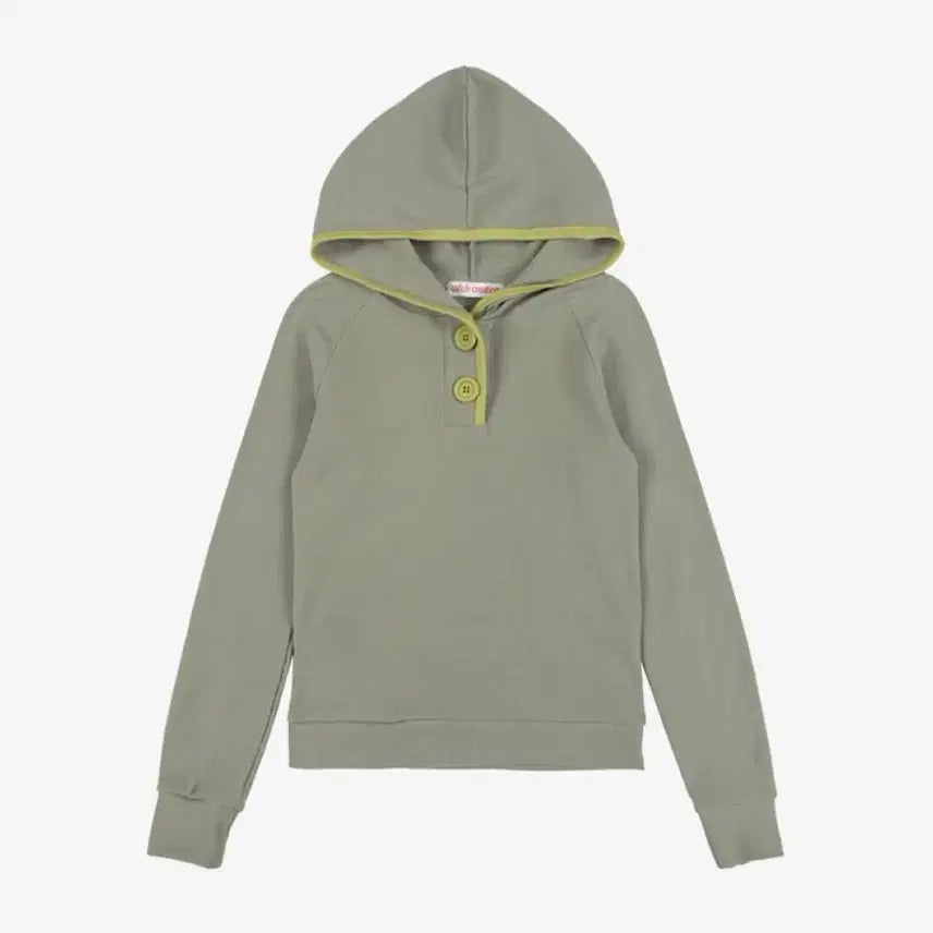 [BUNJANG] Ophish Jumbo Button Waffle Hoodie Green / 오피쉬 점보 버튼 와플 후디 그린