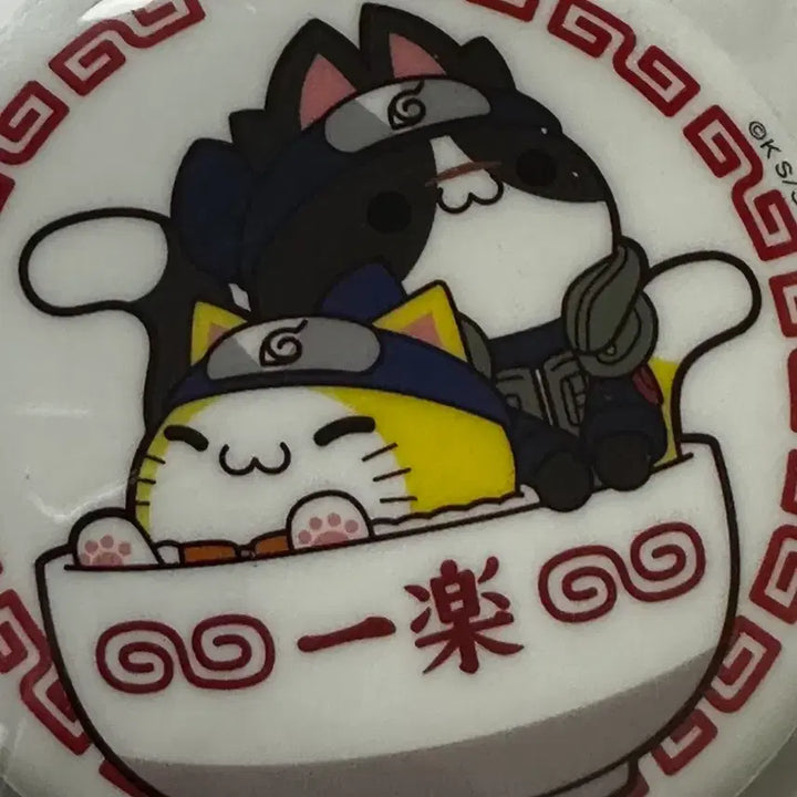 [BUNJANG] Naruto Iruka Megacat Ramen Pin Button (Sealed) / 나루토 이루카 메가캣 라면 핀버튼 미개봉