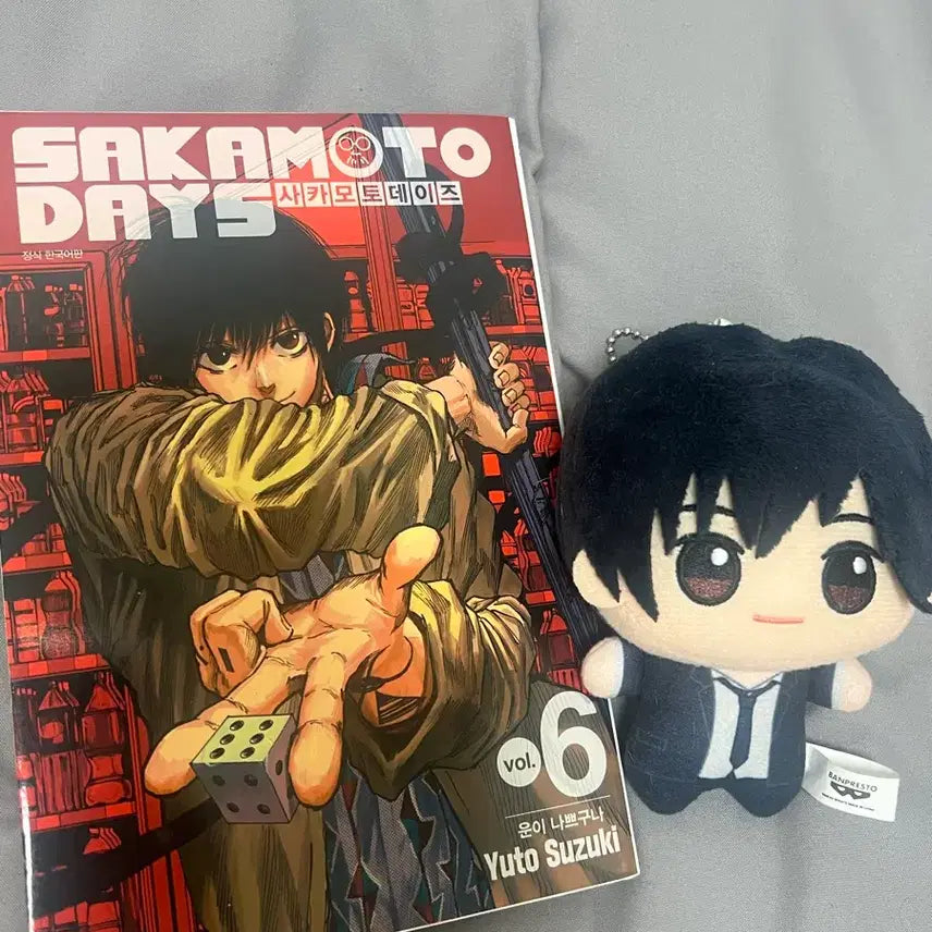 [BUNJANG] Sakamoto Days Nagumo Plush &amp; Manga (Unsealed) / 개봉 / 사카모토 데이즈 나구모 누이&amp;만화책