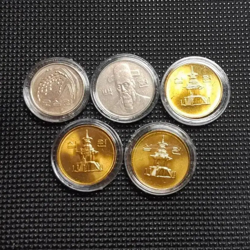 [BUNJANG] 1998 Bank of Korea 100, 50, 10 Won Coin Set (5 Types) / 한국은행 1998년 100.50.10원등5종일괄.주화 화폐 동전