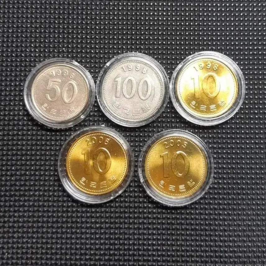[BUNJANG] 1998 Bank of Korea 100, 50, 10 Won Coin Set (5 Types) / 한국은행 1998년 100.50.10원등5종일괄.주화 화폐 동전