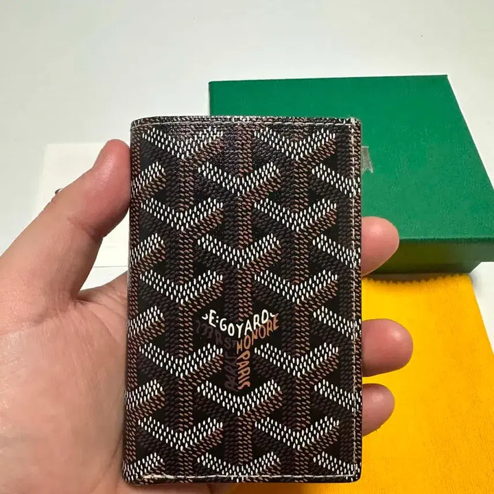 [BUNJANG] Goyard Saint Pierre Card Holder Black Tan / 고야드 생피에르 카드지갑 블랙 탄